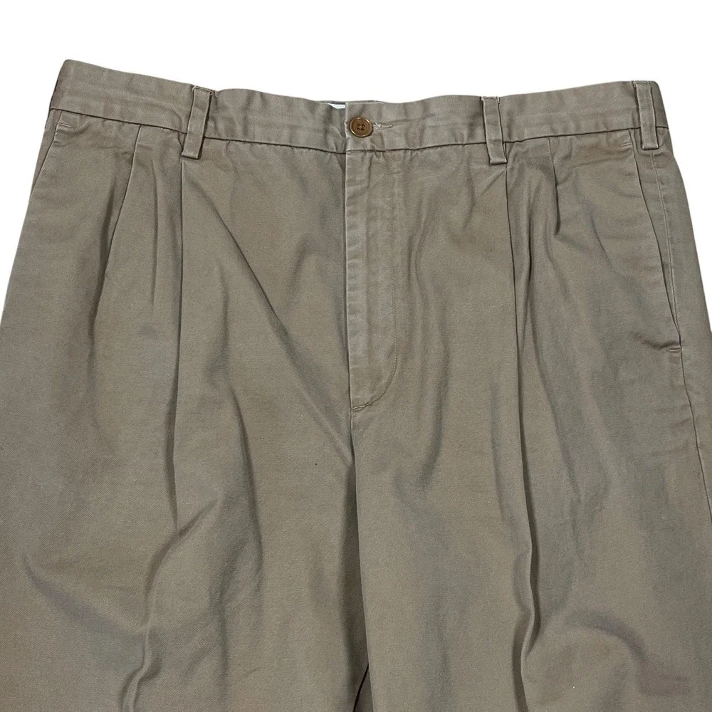 Vtg Y2K Banana Republic Smithfield Chinos Mens 38x32 (Fits 38x28) Pleated Baggy